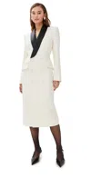 Wardrobe.nyc Wardrobe. Nyc Tuxedo Blazer Dress Off White & Black In Off White & Black