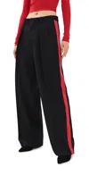 Wardrobe.nyc Wardrobe. Nyc Tuxedo Trousers Black & Red In Black & Red