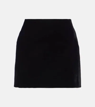 Wardrobe.nyc Velvet Miniskirt In Black