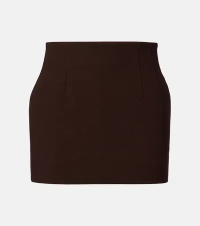 Wardrobe.nyc Virgin Wool Miniskirt In Brown