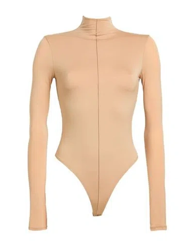 Wardrobe.nyc Wardrobe. Nyc Woman Bodysuit Sand Size S Polyamide, Elastane In Beige