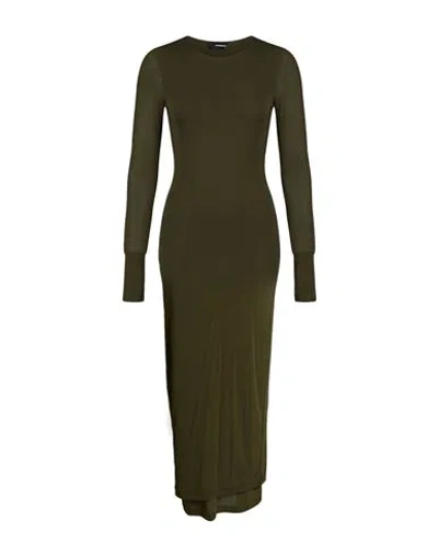 Wardrobe.nyc Wardrobe. Nyc Woman Maxi Dress Military Green Size Xs Viscose, Elastane