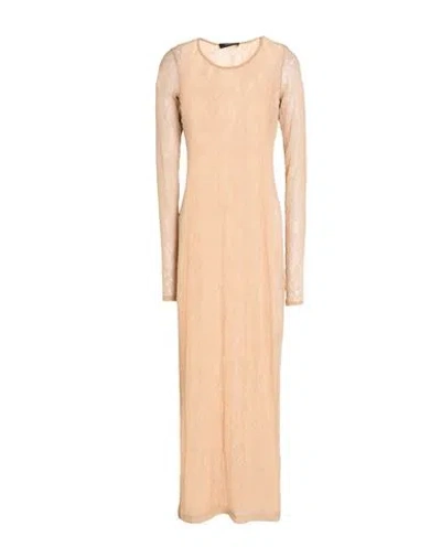 Wardrobe.nyc Wardrobe. Nyc Woman Maxi Dress Sand Size S Polyamide, Elastane In Neutral