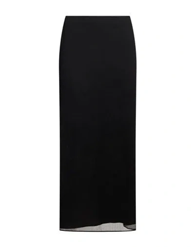 Wardrobe.nyc Wardrobe. Nyc Woman Maxi Skirt Black Size Xs Silk In Silver