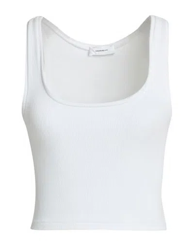 Wardrobe.nyc Wardrobe. Nyc Woman Tank Top White Size S Cotton, Elastane In Multi