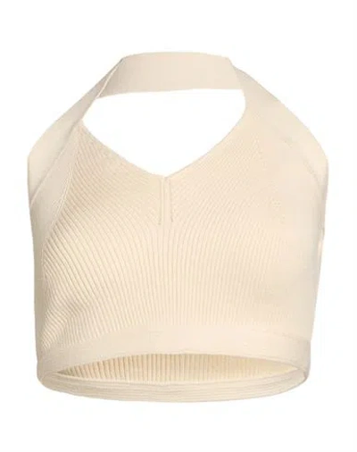 Wardrobe.nyc Wardrobe. Nyc Woman Top Cream Size M Cotton In Neutral