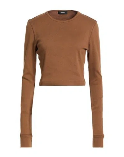 Wardrobe.nyc Wardrobe. Nyc Woman T-shirt Brown Size L Cotton, Elastane