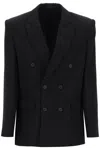 Wardrobe.nyc Double-breasted Blazer In Black