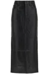Wardrobe.nyc Leather Maxi Column Skirt In Black