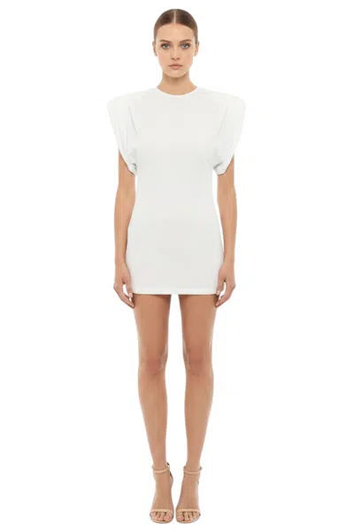 Wardrobe.nyc Wardrobe. Nyc Women White Round Neck Mini Dress