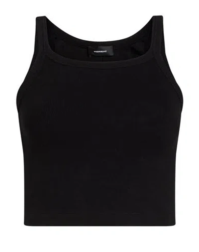 Wardrobe.nyc Wardrobe. Nyc X Hailey Bieber Woman Tank Top Black Size L Cotton, Elastane