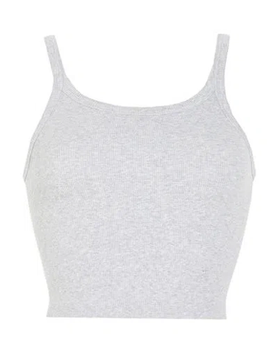 Wardrobe.nyc Wardrobe. Nyc X Hailey Bieber Woman Tank Top Grey Size Xxs Cotton, Elastane In White