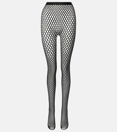 Wardrobe.nyc Wardrobe. Nyc X Rhw Web Wool-blend Tights In Black