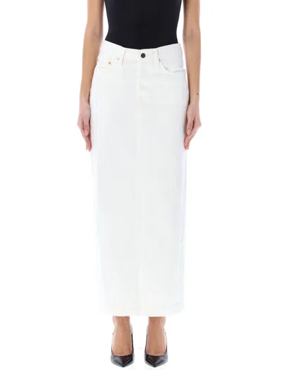 Wardrobe.nyc White Denim Column Skirt For Women From