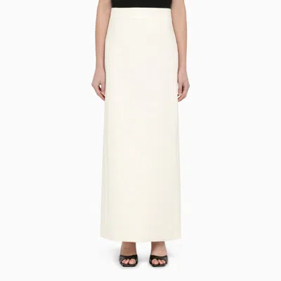 Wardrobe.nyc White Long Skirt With Slit