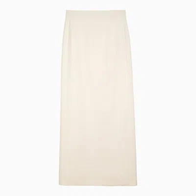 Wardrobe.nyc White Long Skirt With Slit