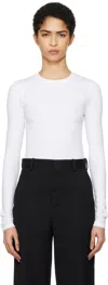 Wardrobe.nyc White Opaque Long Sleeve T-shirt In White