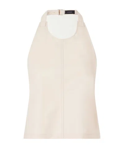 Wardrobe.nyc White Openback Bucklestrap Top In Gold