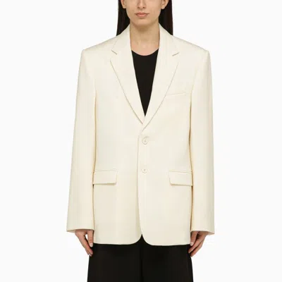 WARDROBE.NYC WHITE SINGLE-BREASTED JACKET IN WOOL FOR WOMEN