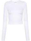 Wardrobe.nyc Opaque Stretch Jersey T-shirt In White
