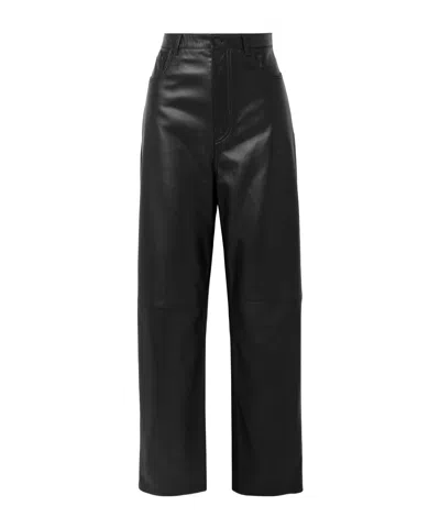 Wardrobe.nyc Leather Wide-leg Pants In Black
