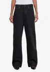 Wardrobe.nyc Wide-leg Low-rise Jeans In Black