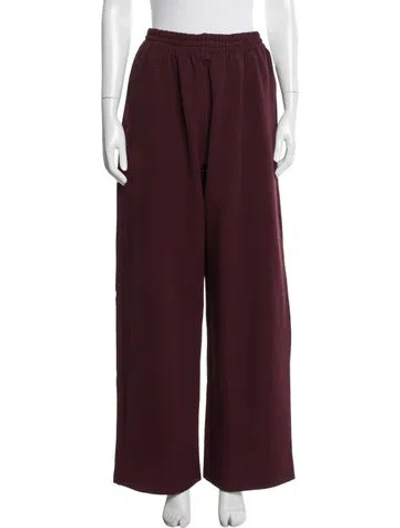 Pre-owned Wardrobe.nyc Wide Leg Pants In Burgundy