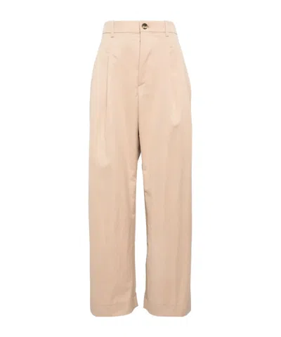 Wardrobe.nyc Wide-leg Pleated Track Pants In Neutral