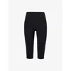 Wardrobe.nyc Womens Black Zip-pocket Stretch-woven Cropped Leggings In Black