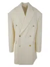 Wardrobe.nyc Double-breasted Coat Button Detailing In White
