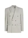 Wardrobe.nyc Women's Double-breasted Wool Blazer In Gray