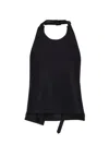 Wardrobe.nyc Wardrobe. Nyc Drill Backless Halter Top Black