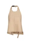 Wardrobe.nyc Wardrobe. Nyc Drill Backless Halter Top Khaki