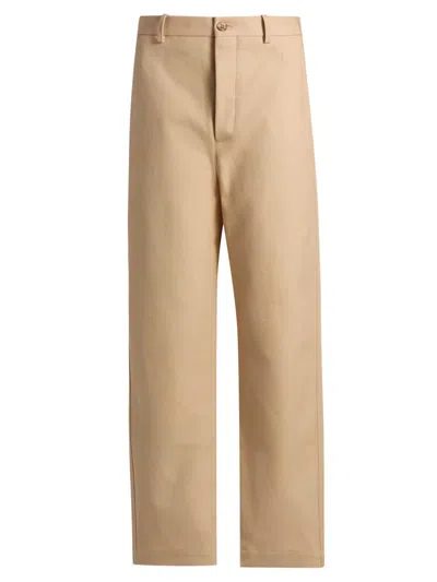 Wardrobe.nyc Women's Drill Twill Cotton Straight-leg Trousers In Brown