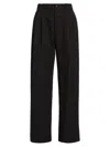 Wardrobe.nyc Women's Drill Wide-leg Chino Pants In Black