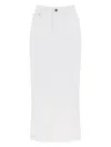 Wardrobe.nyc Column Denim Maxi Skirt In White