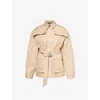 WARDROBE.NYC WARDROBE.NYC WOMEN'S KHAKI DRILL RELAXED-FIT COTTON JACKET