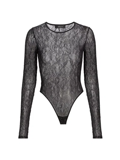 Wardrobe.nyc Women's Lace Sheer Bodysuit In Multi