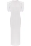 Wardrobe.nyc Ruched Jersey Maxi Dress In White