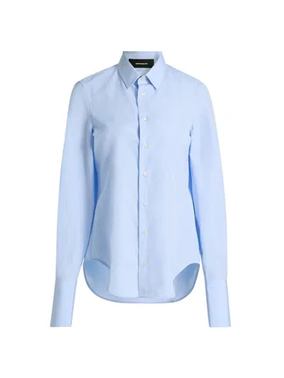Wardrobe.nyc Women's New Classic Cotton Button-front Shirt In Blue
