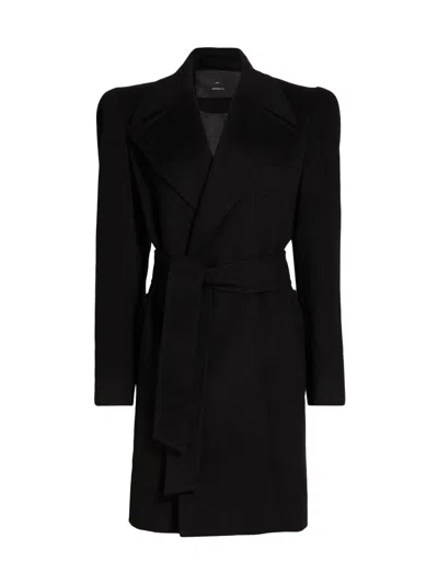 Wardrobe.nyc Women's Rhw Wool Wrap Coat In Black