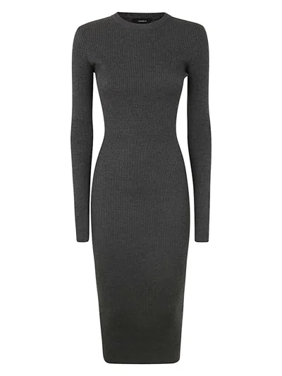 WARDROBE.NYC WOMEN'S RIBBED LONG SLEEVE DRESS