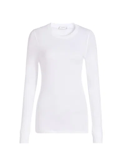 Wardrobe.nyc Women's Slim-fit Long-sleeve T-shirt In White