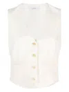 Wardrobe.nyc Cropped Wool Vest In White