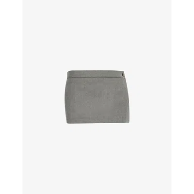 Wardrobe.nyc Micro Mini Skirt In Charcoal