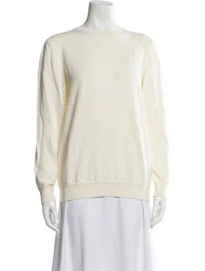 Pre-owned Wardrobe.nyc Wool Bateau Neckline Sweater In Neutrals/white