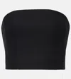 Wardrobe.nyc Black Jersey Bandeau Top In Black