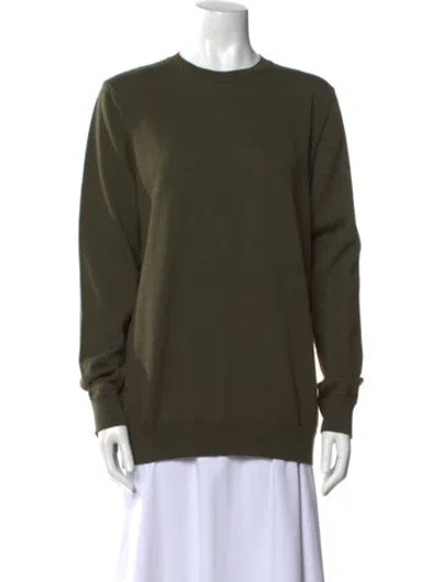 Pre-owned Wardrobe.nyc Wool Crew Neck Sweater In Green