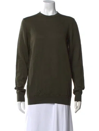 Pre-owned Wardrobe.nyc Wool Crew Neck Sweater In Green