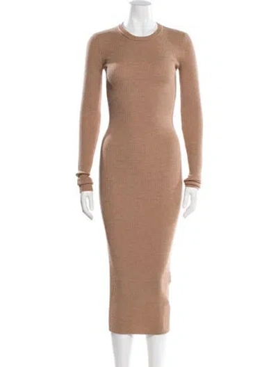 Pre-owned Wardrobe.nyc Wool Long Dress In Neutral